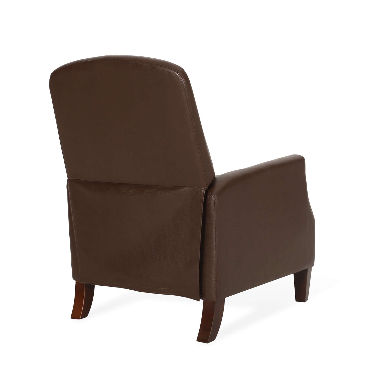 Dark Brown Recliner Chair with Rivets - Back view