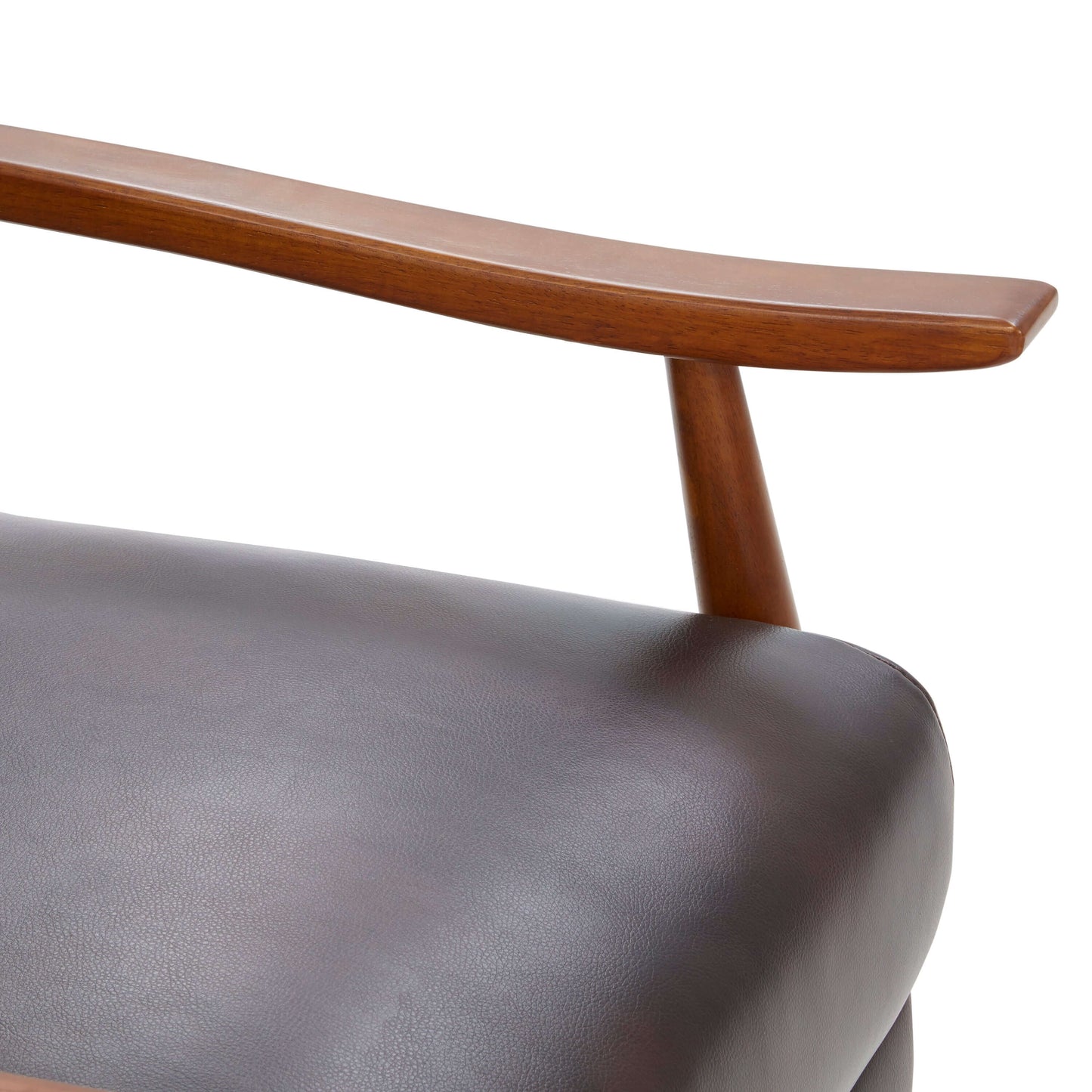 Solaris Wood Arm Push Back Recliner - Burnished Brown
