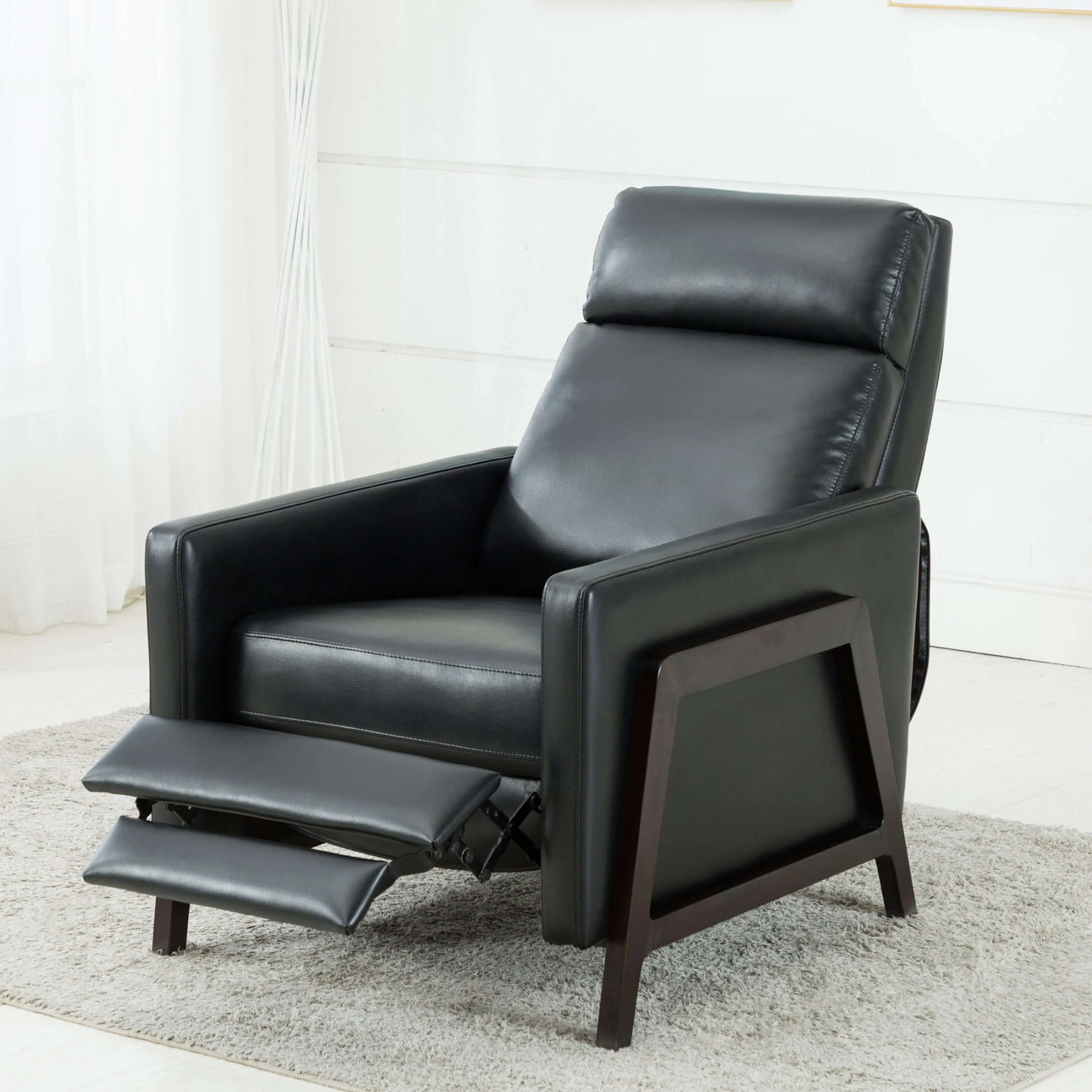 Maxton Push Back Recliner - Black
