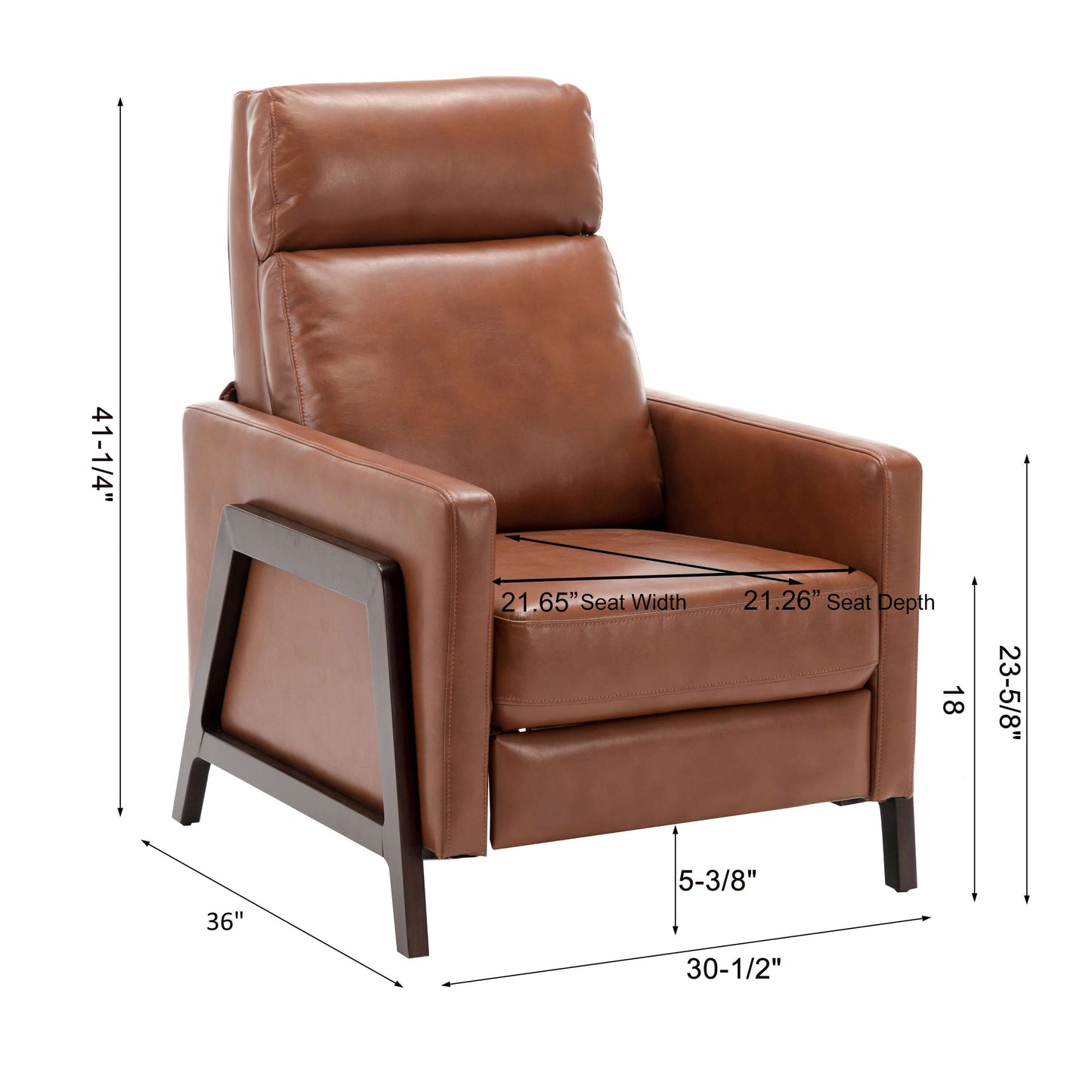 Maxton Push Back Recliner - Caramel