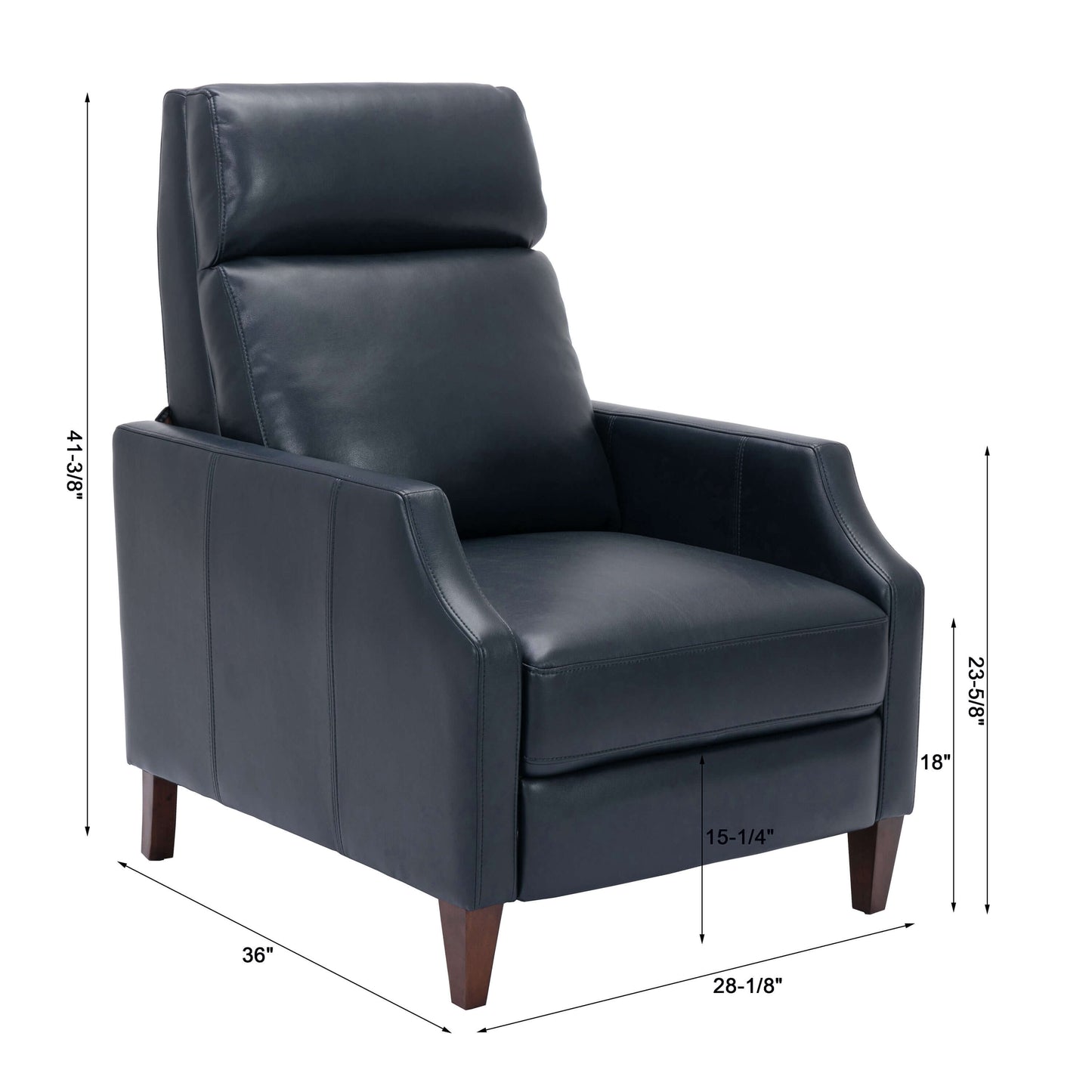 Balantyne Push Back Recliner - Midnight Blue