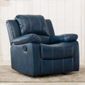 Clifton Leather Gel Glider Recliner - Navy Blue