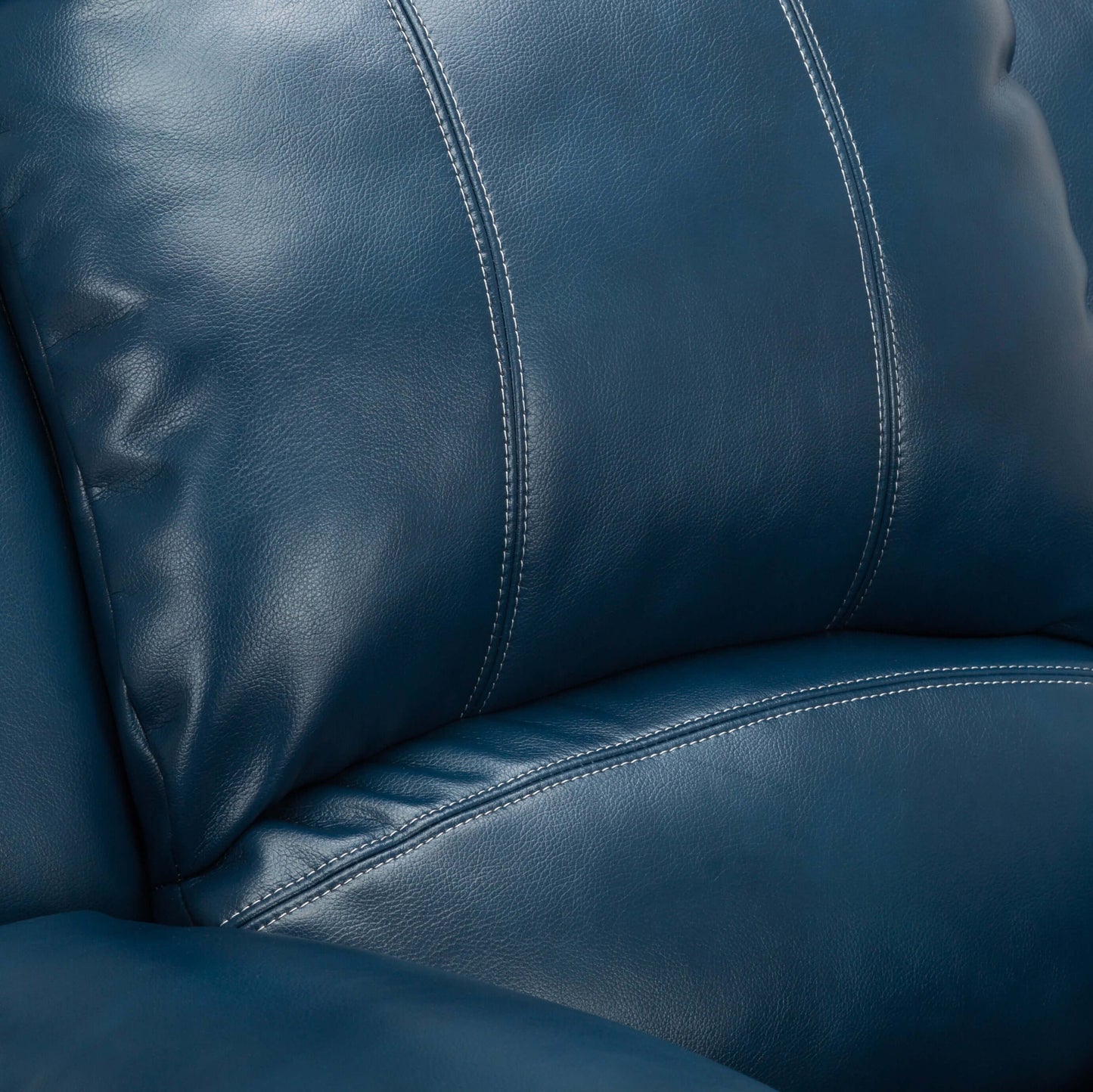 Clifton Leather Gel Glider Recliner - Navy Blue