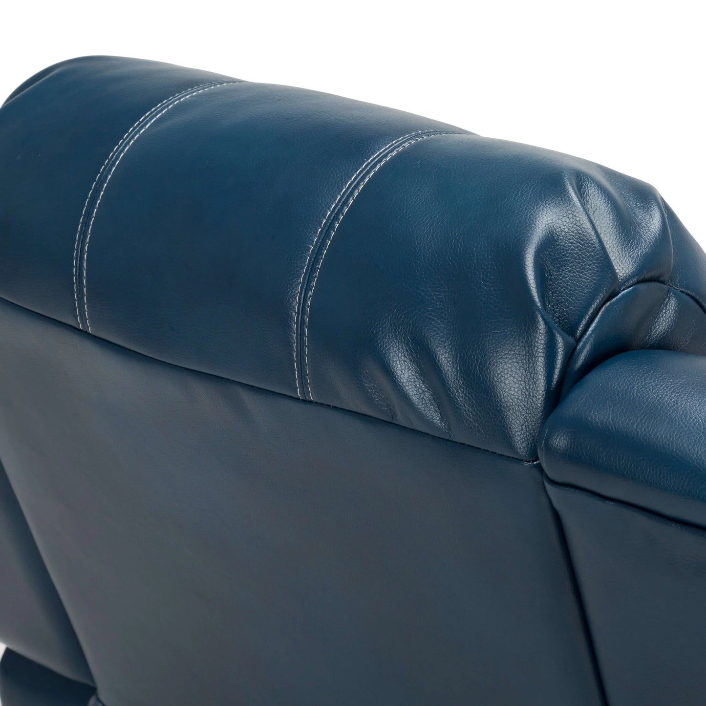 Clifton Leather Gel Glider Recliner - Navy Blue
