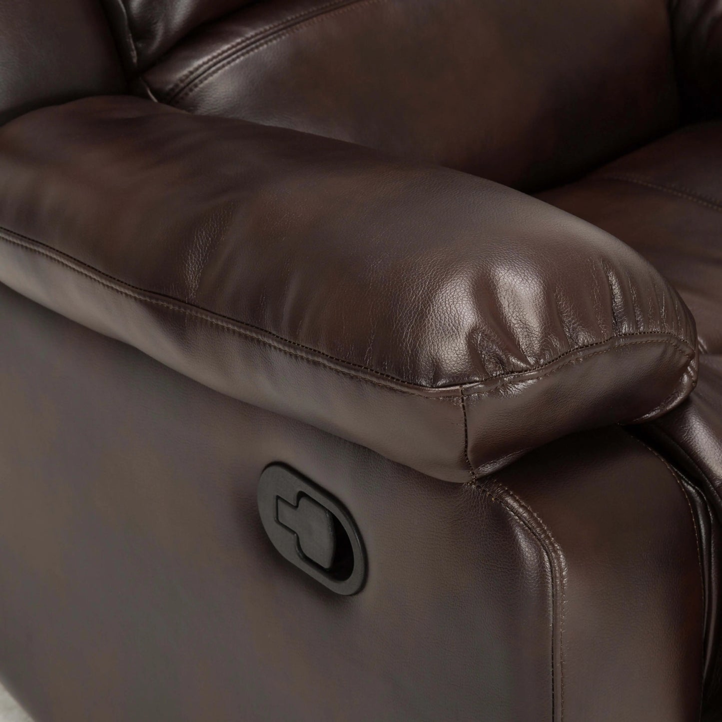 Clifton Leather Gel Glider Recliner - Burnished Brown