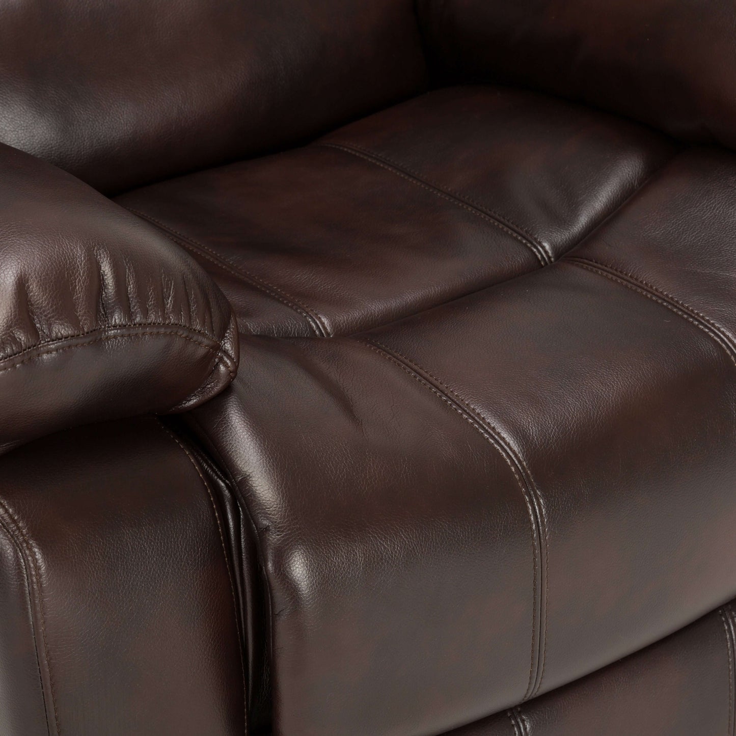 Clifton Leather Gel Glider Recliner - Burnished Brown