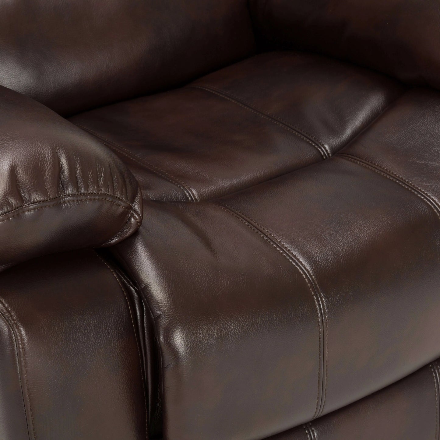 Clifton Leather Gel Glider Recliner - Burnished Brown