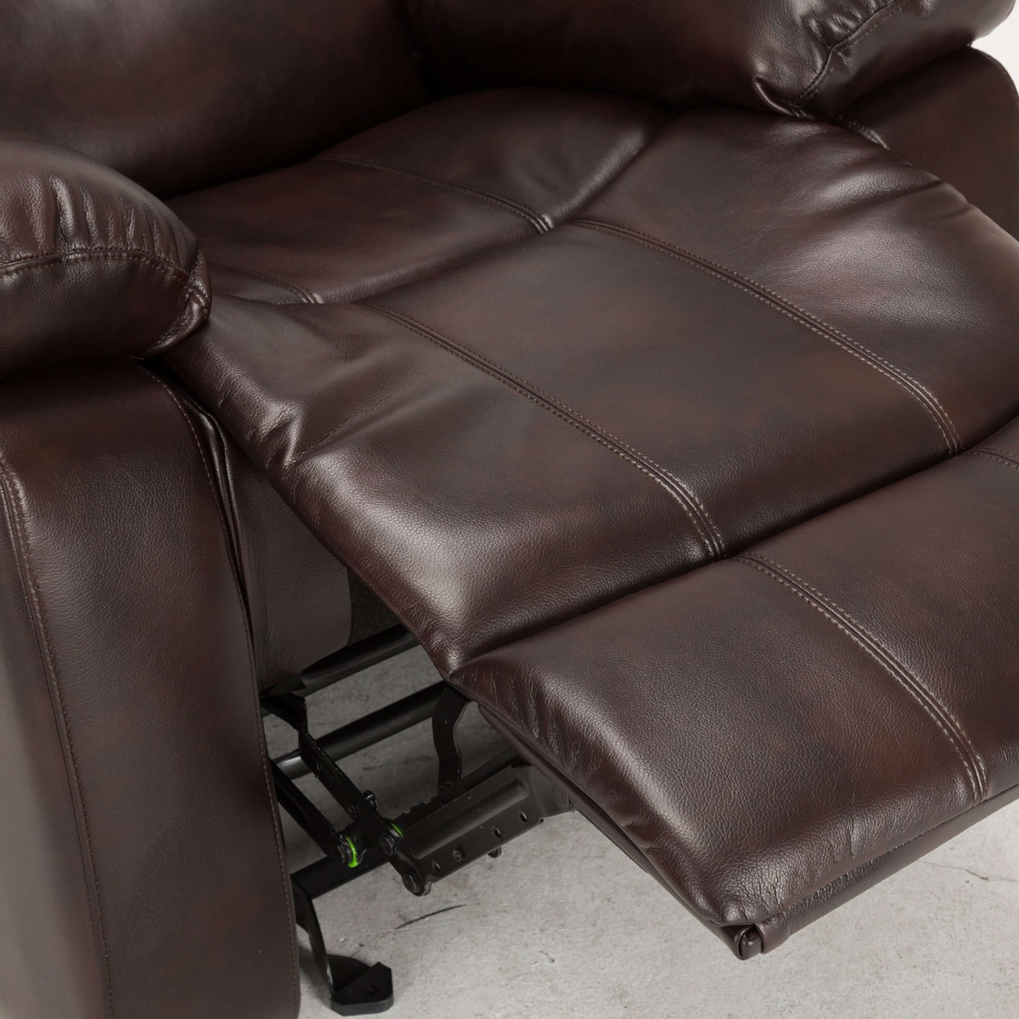 Clifton Leather Gel Glider Recliner - Burnished Brown