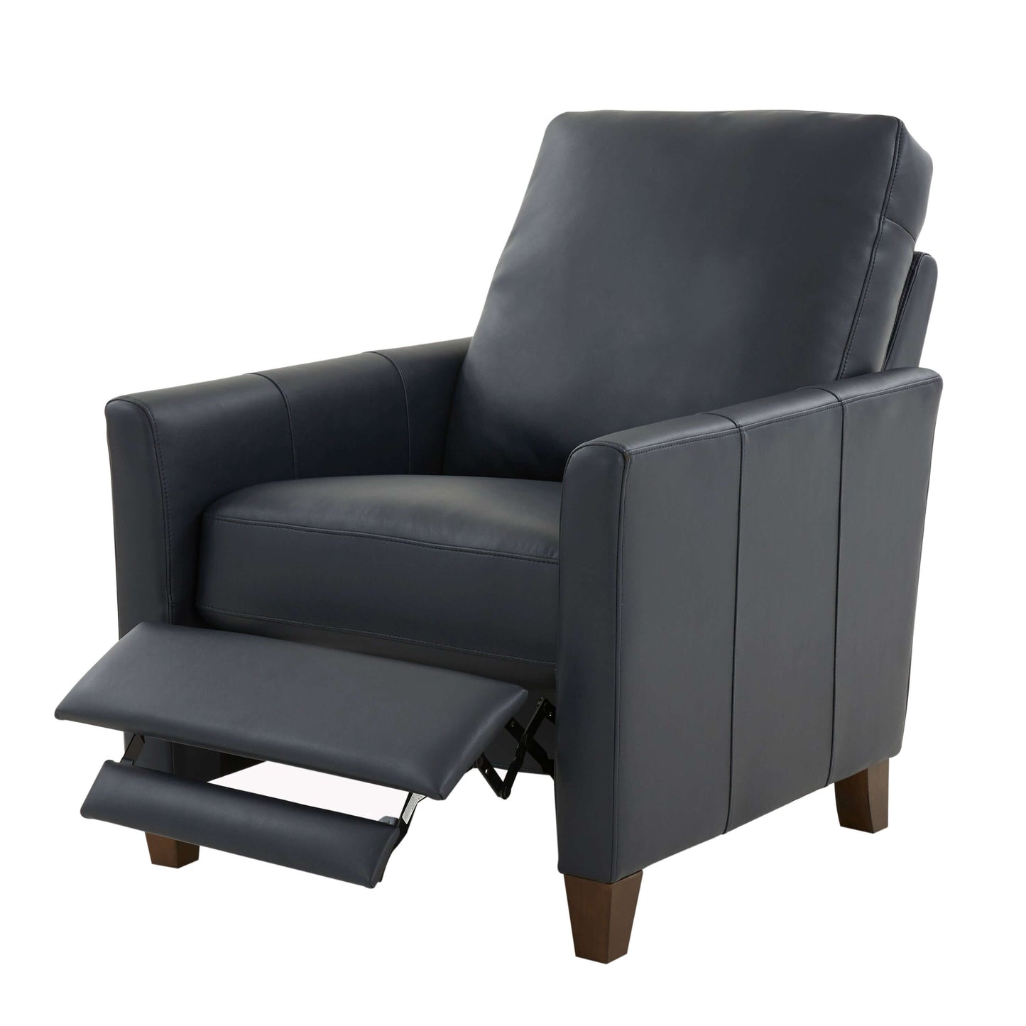 Penny Faux Leather Modern Recliner - Midnight Blue