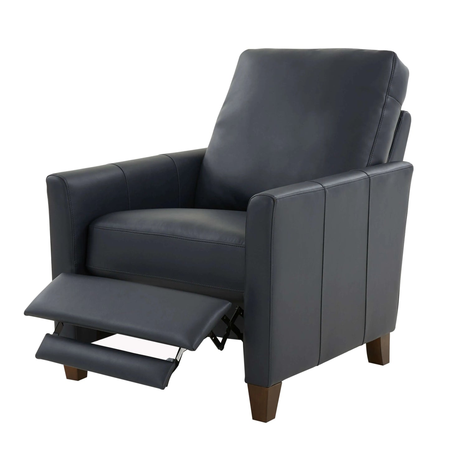 Penny Faux Leather Modern Recliner - Midnight Blue