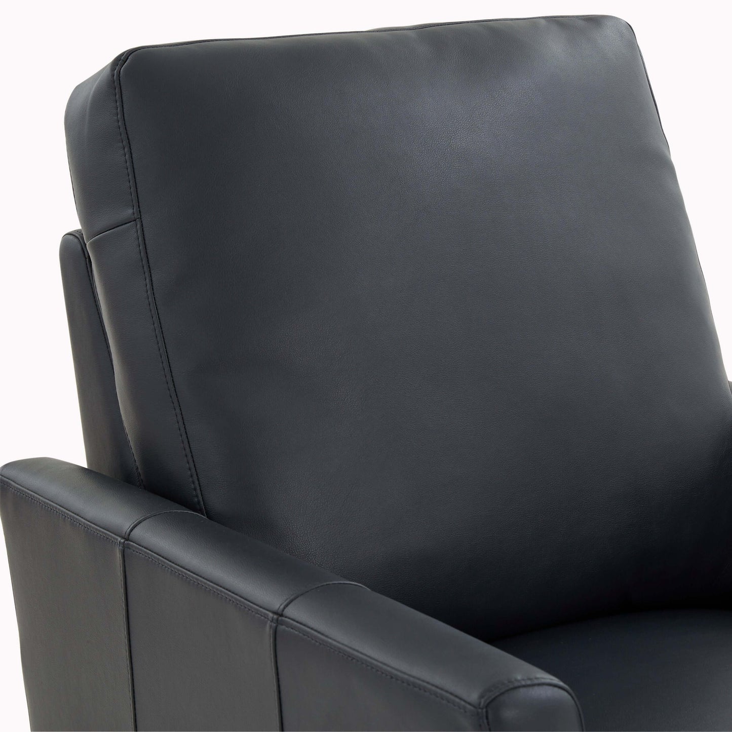 Penny Faux Leather Modern Recliner - Midnight Blue