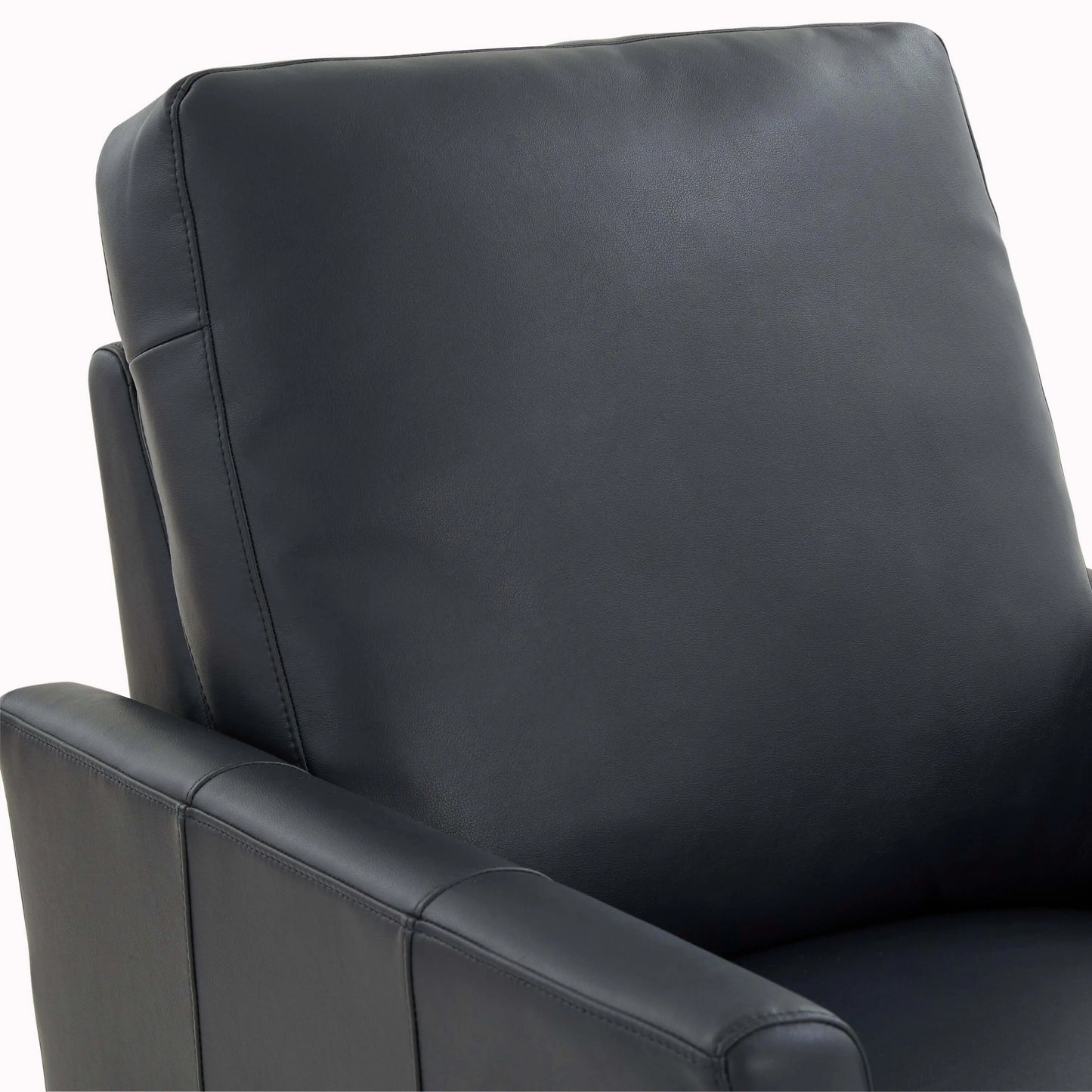 Penny Faux Leather Modern Recliner - Midnight Blue