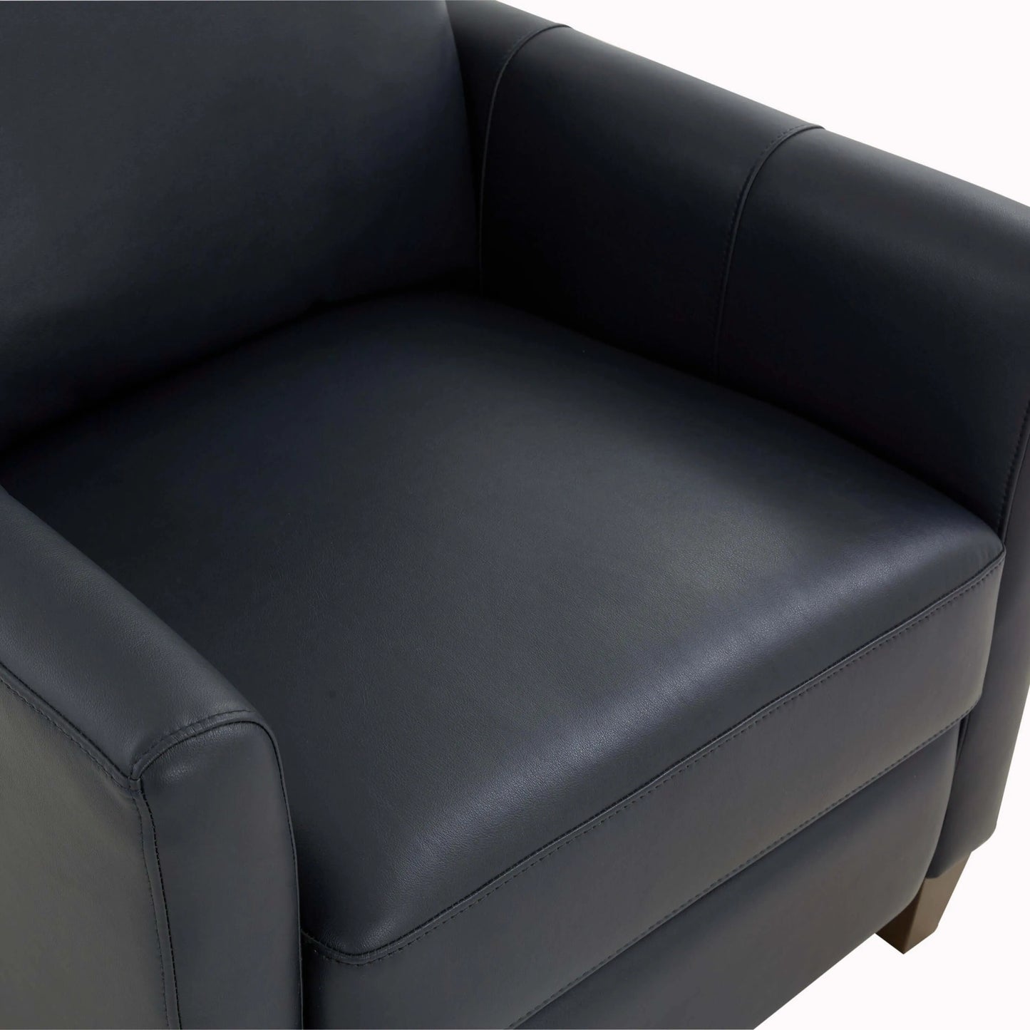 Penny Faux Leather Modern Recliner - Midnight Blue