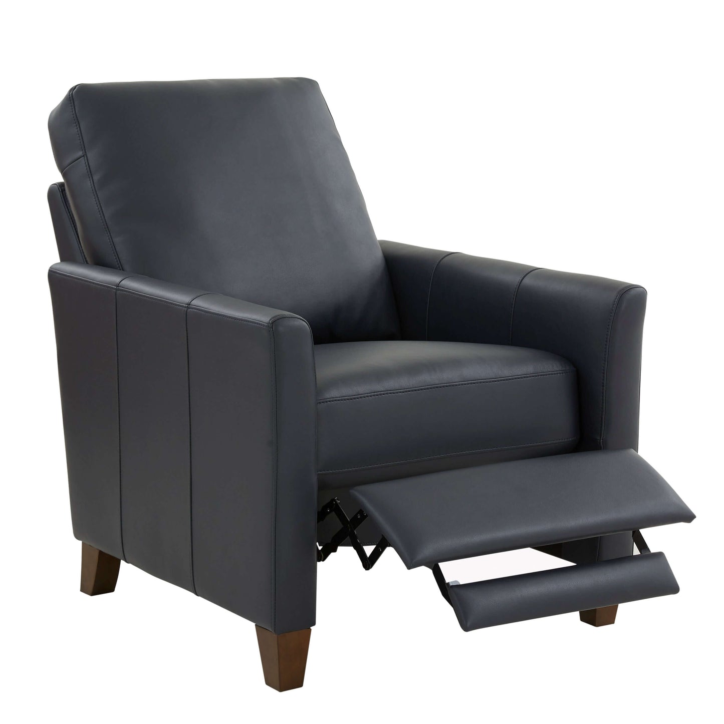 Penny Faux Leather Modern Recliner - Midnight Blue