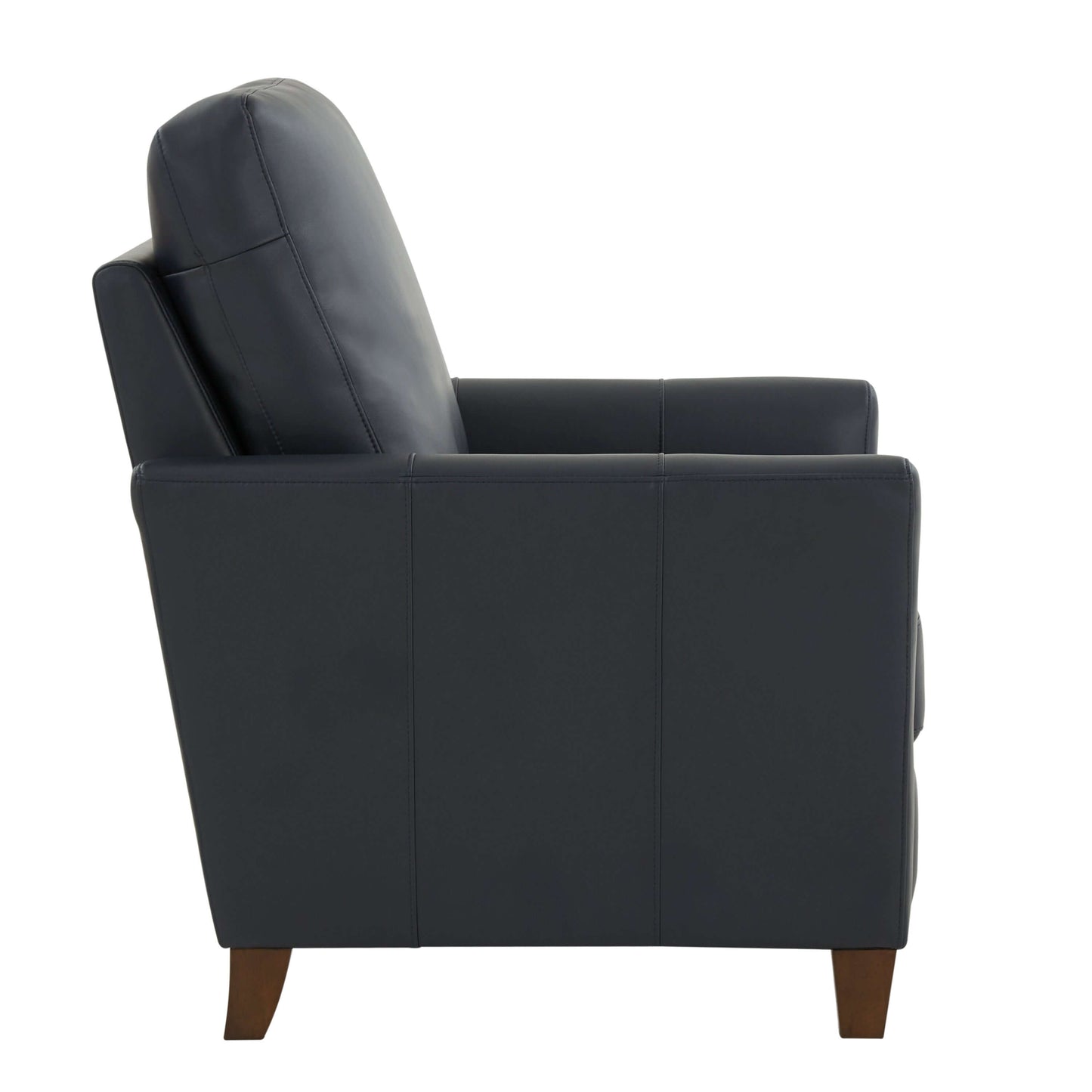 Penny Faux Leather Modern Recliner - Midnight Blue