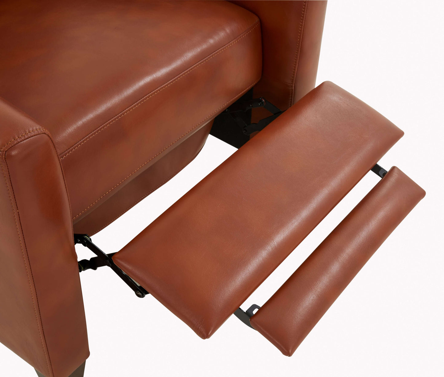 Penny Faux Leather Modern Recliner - Caramel