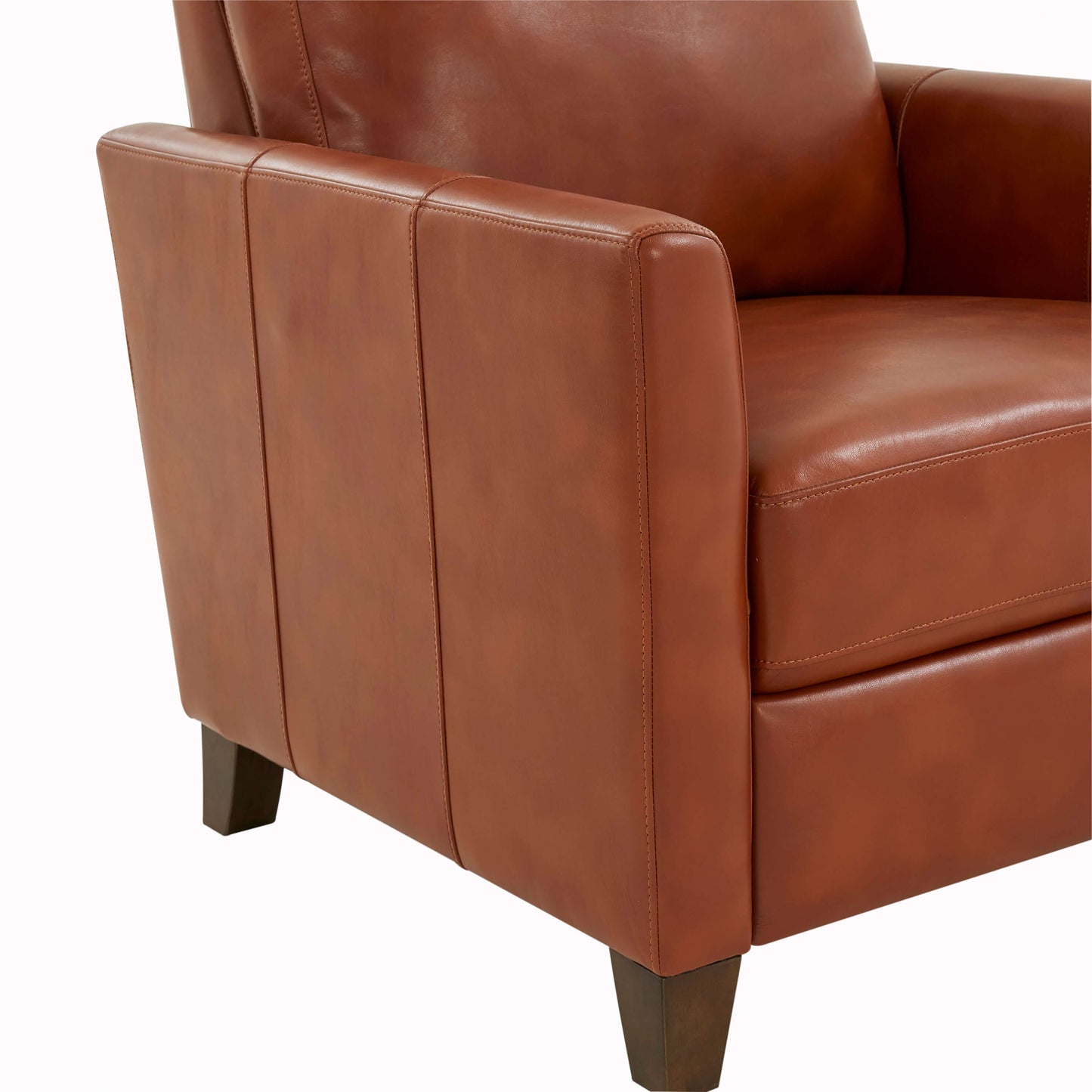 Penny Faux Leather Modern Recliner - Caramel