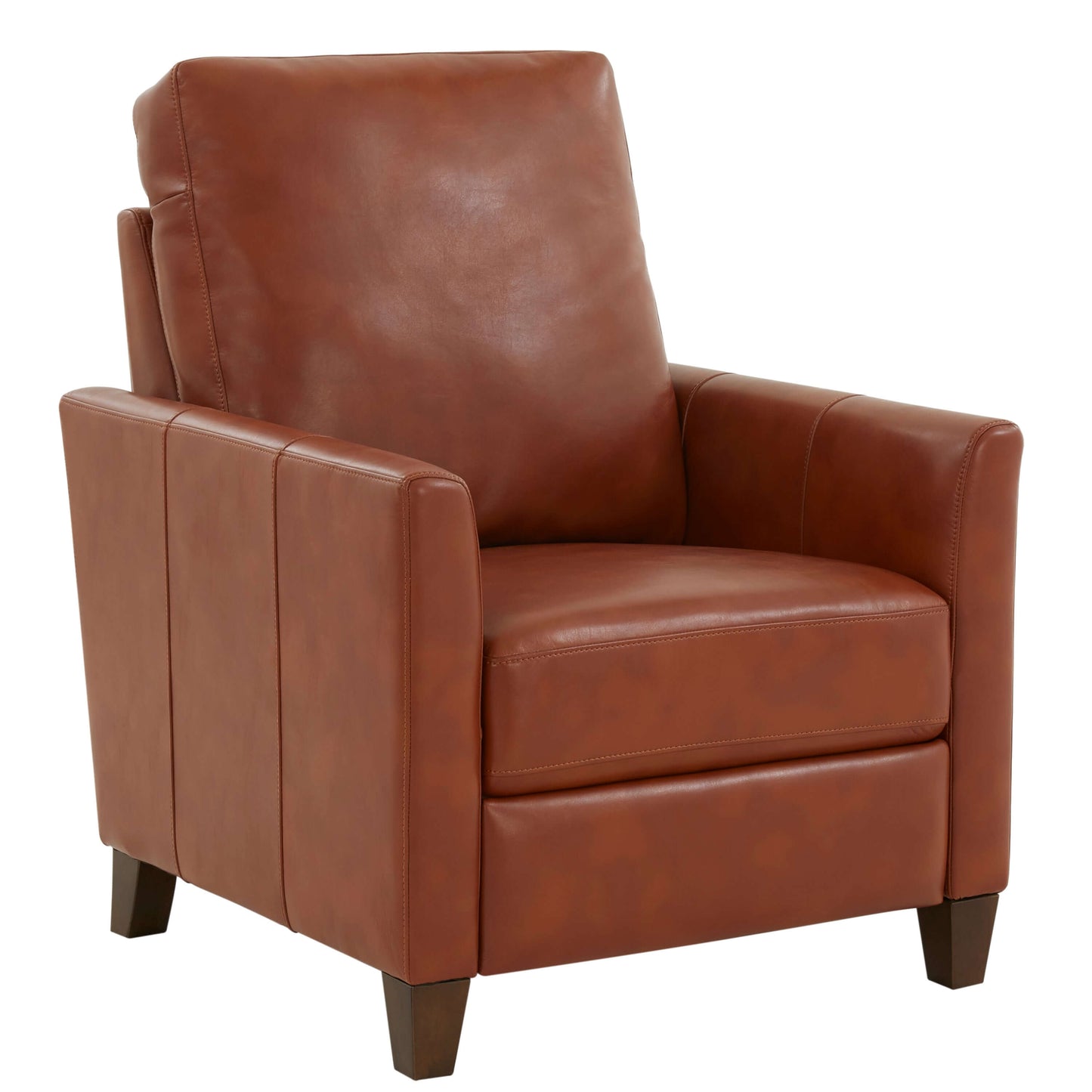 Penny Faux Leather Modern Recliner - Caramel