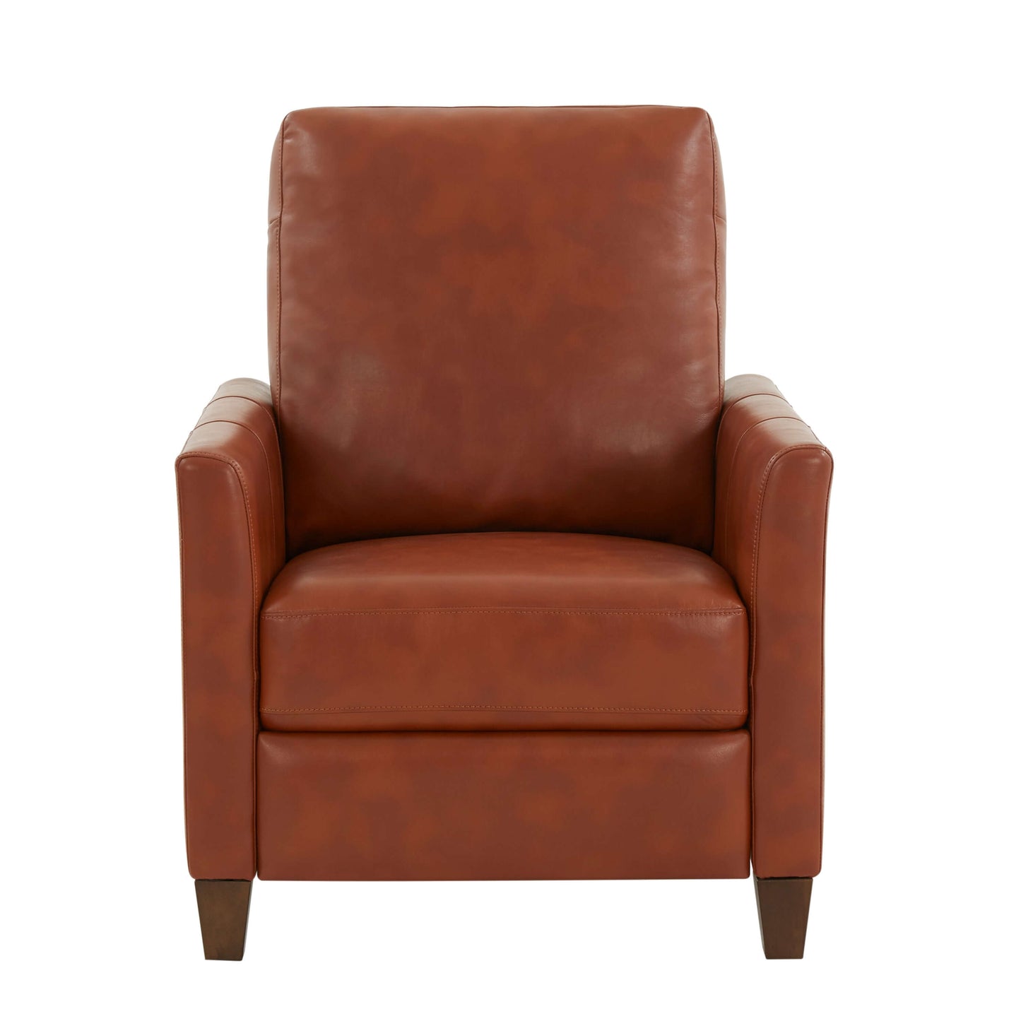 Penny Faux Leather Modern Recliner - Caramel