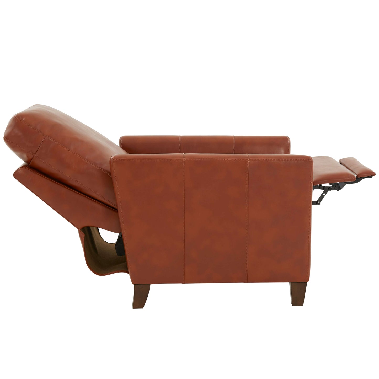 Penny Faux Leather Modern Recliner - Caramel