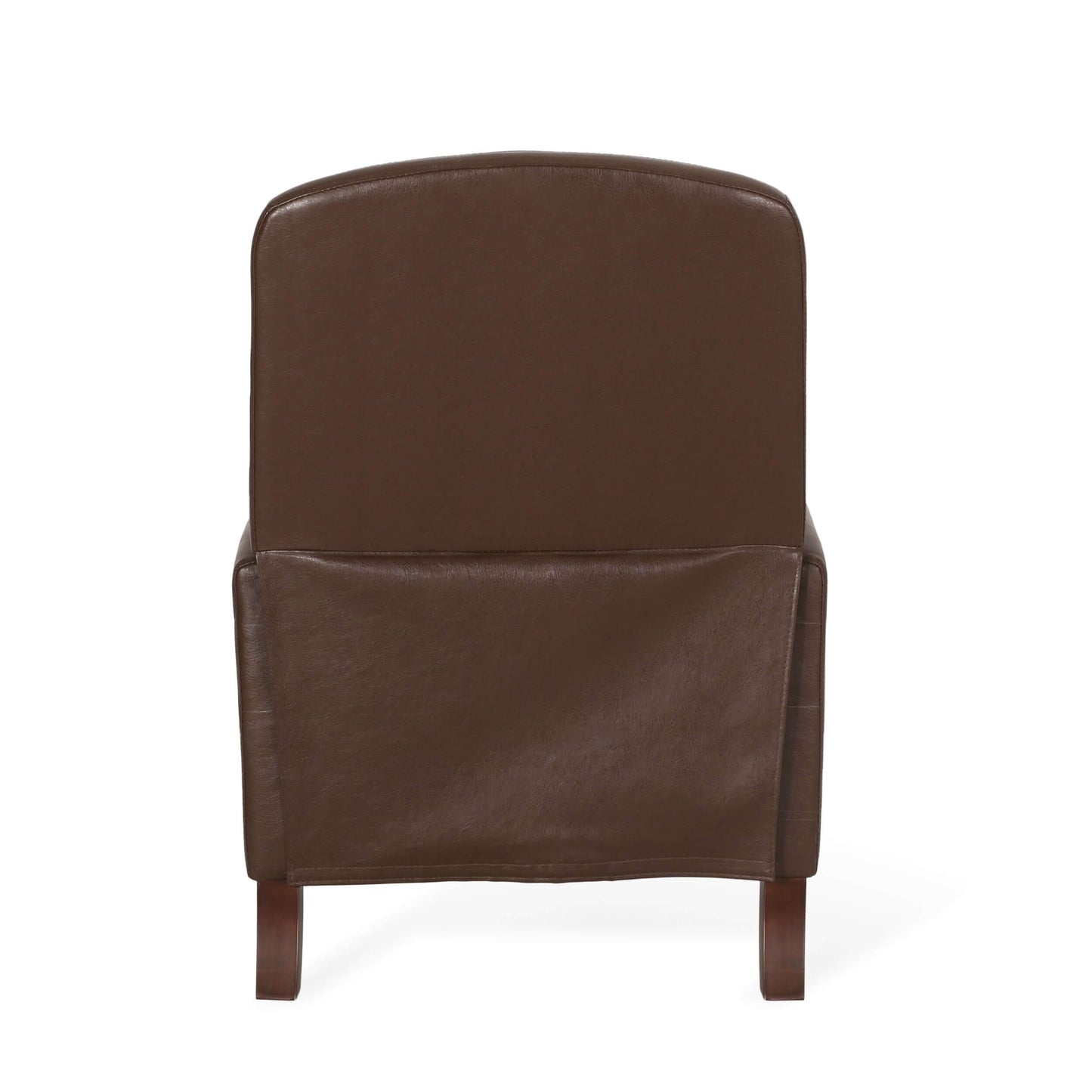 Dark Brown Recliner Chair with Rivets - Front view