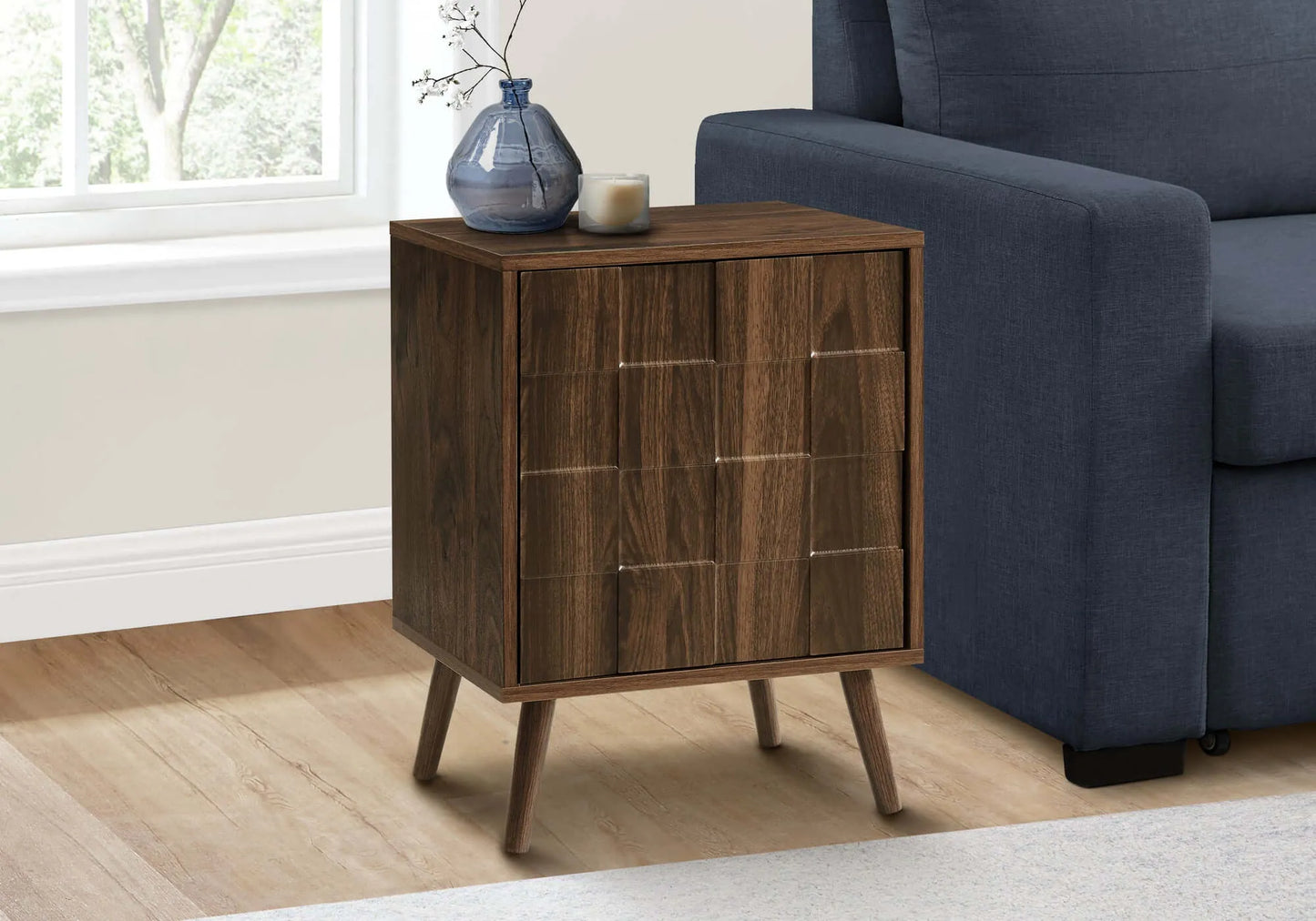 Dark Walnut Mid-Century Accent Table