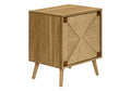 Light Walnut & Seagrass Accent Table