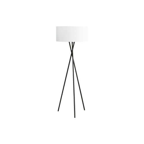62" Black Floor Lamp with Ivory Shade – Sleek, Modern & Bright
