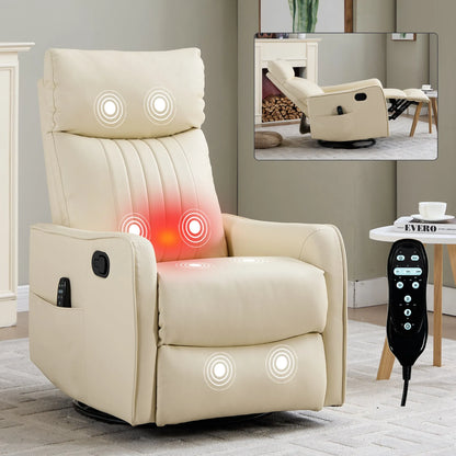 Beige massage chair with heating lights in a room setting