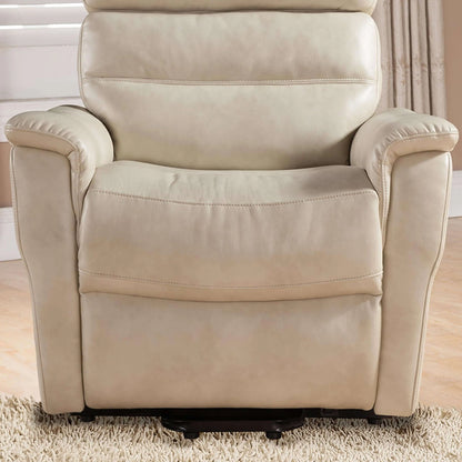 Cream color recliner chair in a living room setting