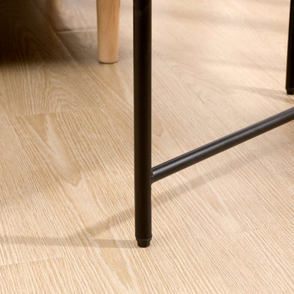 2-Tier Iron Frame End Table with Storage