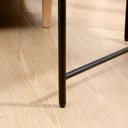 2-Tier Iron Frame End Table with Storage