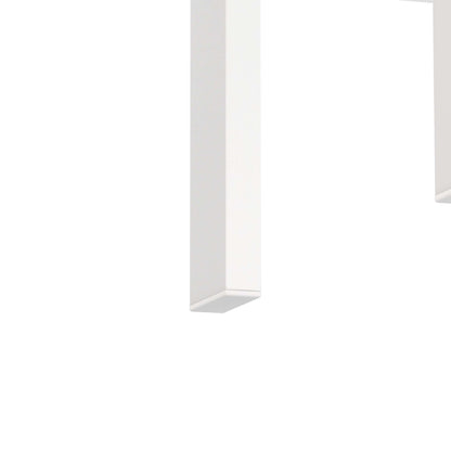 Tempered Glass Accent Table-White