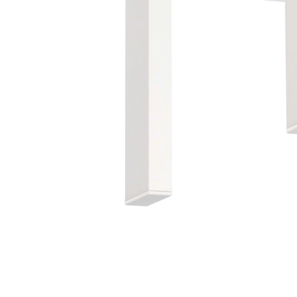 Tempered Glass Accent Table-White