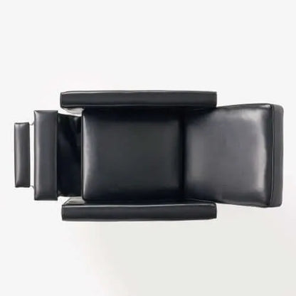 Black Faux Leather Push Back Chair – Elegant Accent for Modern Homes