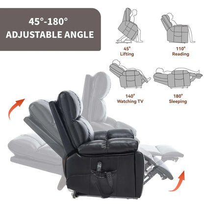 Massage chair with adjustable angle features on a white background