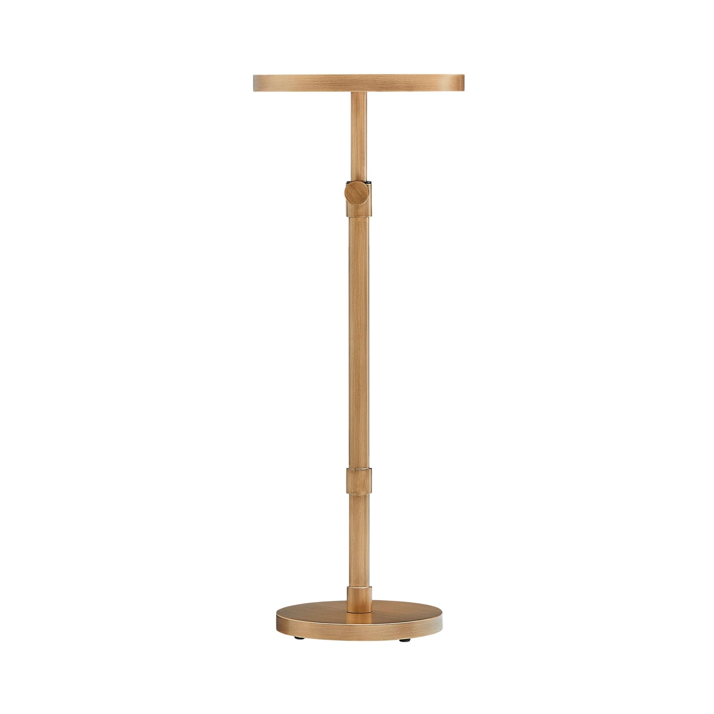Meraux Antique Brass Adjustable Height Accent Table