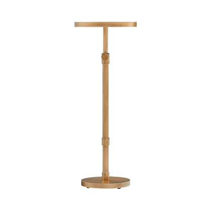Meraux Antique Brass Adjustable Height Accent Table
