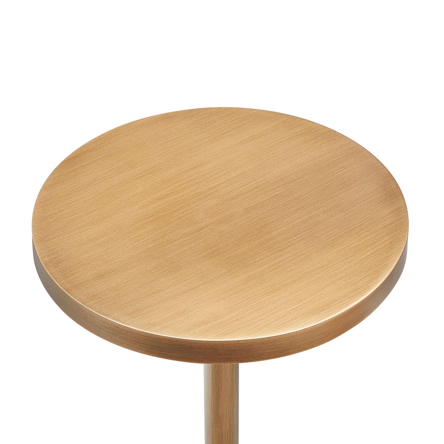 Meraux Antique Brass Adjustable Height Accent Table
