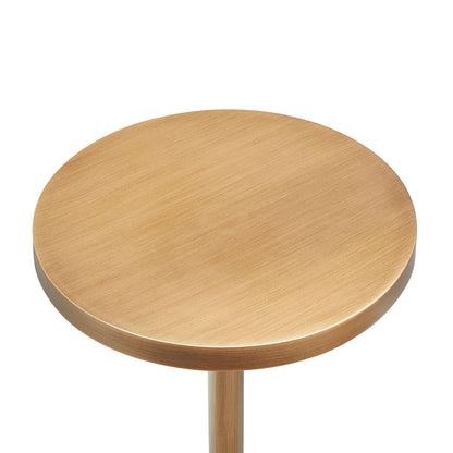 Meraux Antique Brass Adjustable Height Accent Table