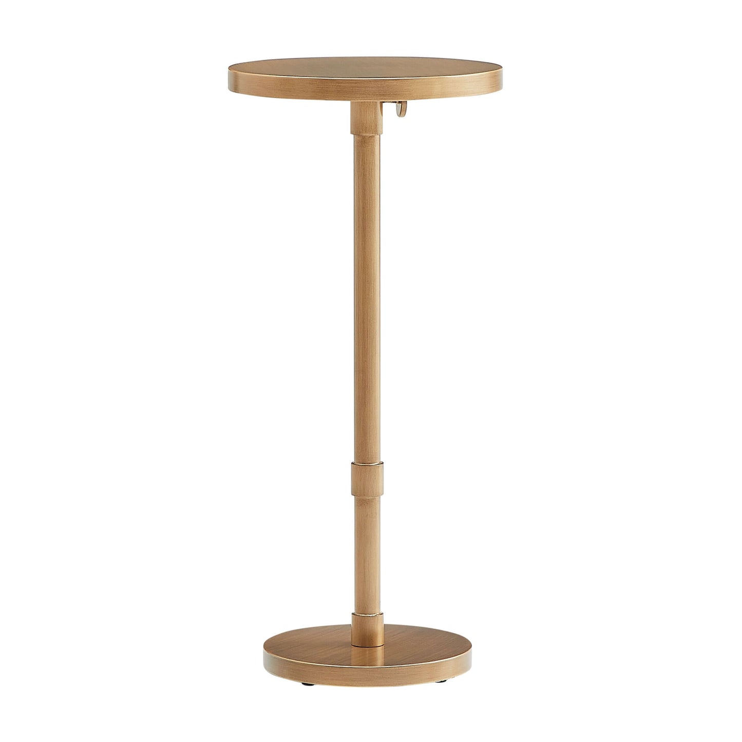 Meraux Antique Brass Adjustable Height Accent Table