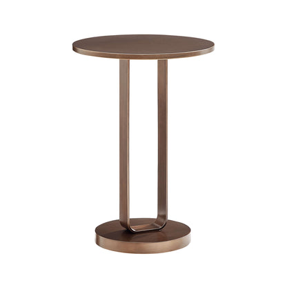 Tallulah Antique Bronze Round Accent Table