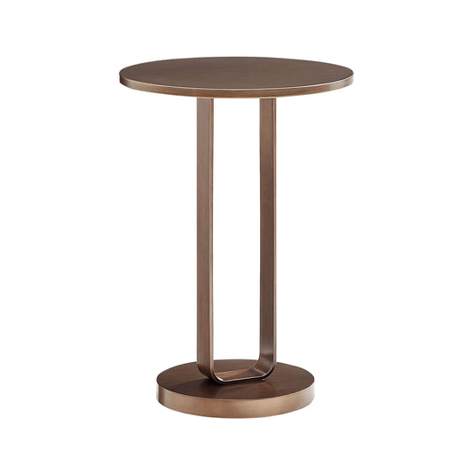 Tallulah Antique Bronze Round Accent Table