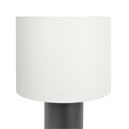 Aura Black Table Lamp with On/Off Switch Black Block Base