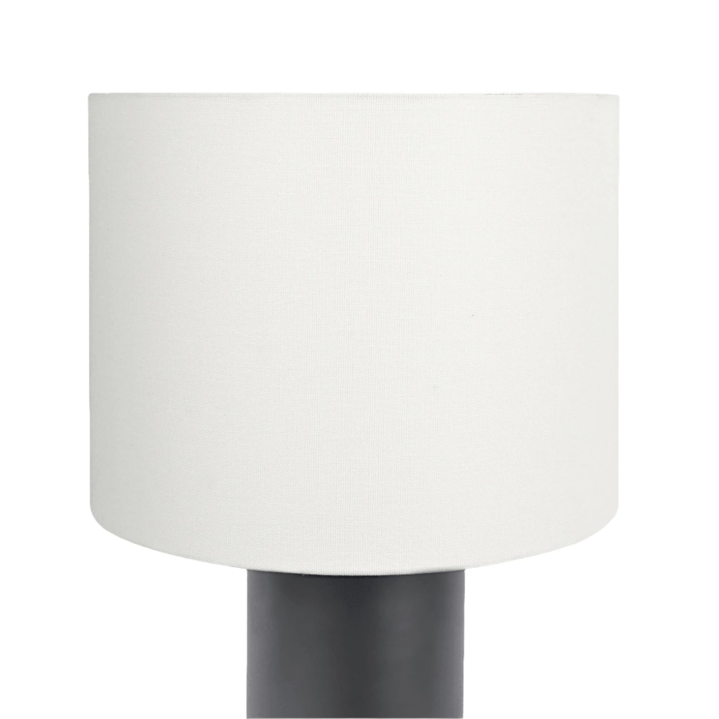 White drum lampshade on a white background