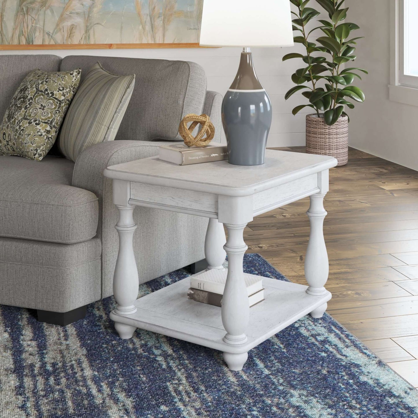 Oyster Shell Coastal End Table