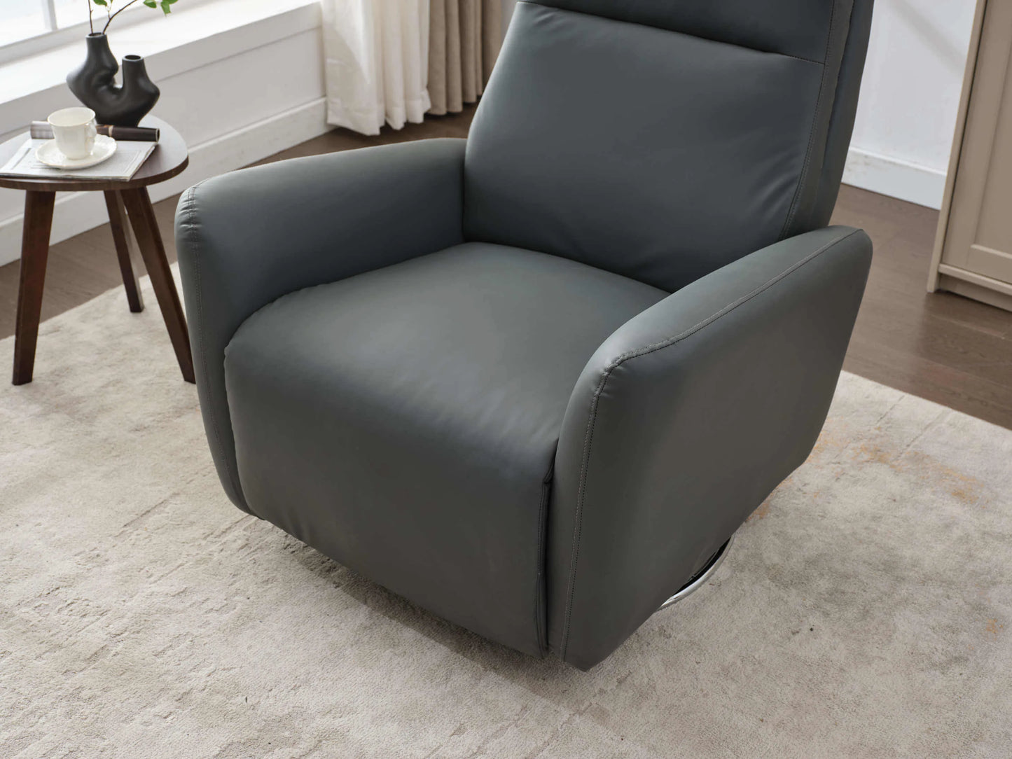 Power Swivel Glider Recliner-Dark Gray