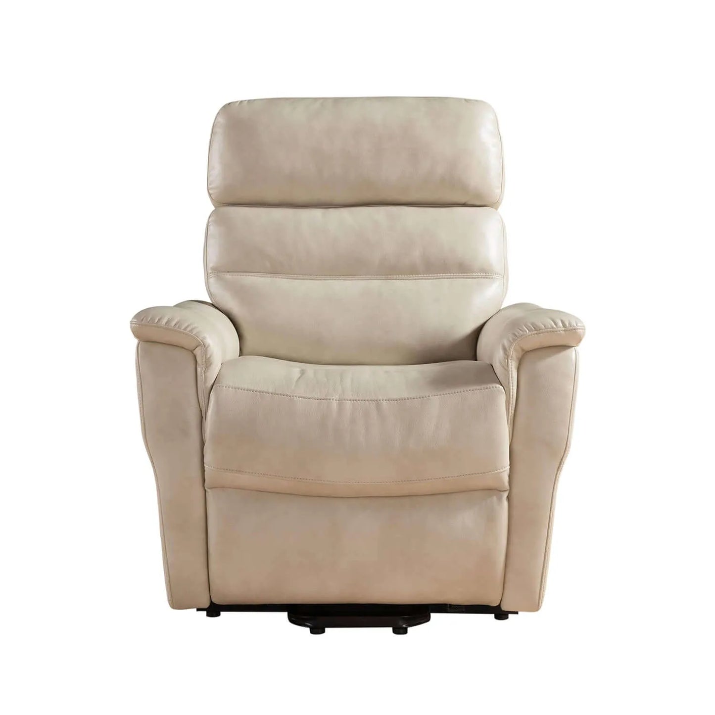 Cream color recliner chair on a white background