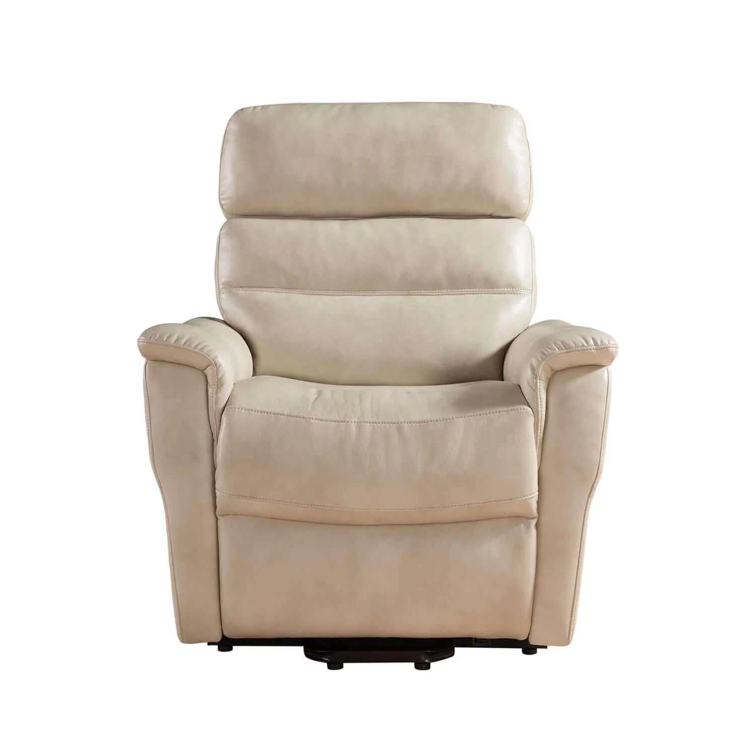Cream color recliner chair on a white background