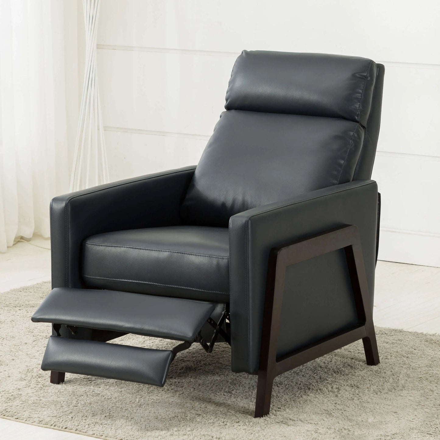 Maxton Push Back Recliner - Midnight Blue